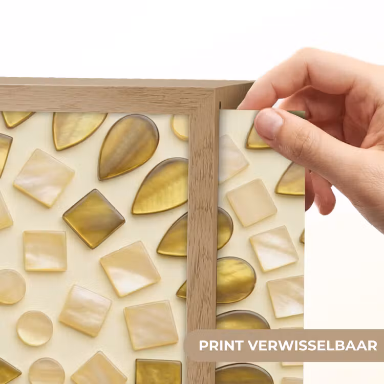 Lightbox - Wandlamp - Patroon - Vormen - Mozaïek - Abstract - Goud — 5