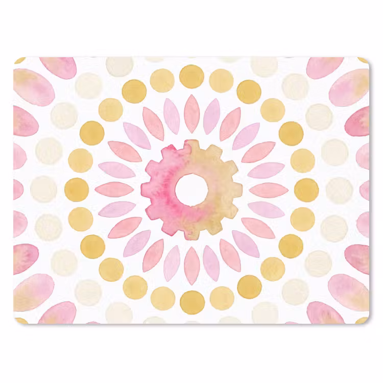 Muismat - Abstract - Mandala - Kunst - Modern - Roze — 1