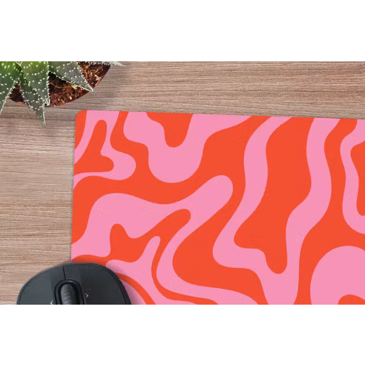Muismat - Abstract - Patroon - Rood - Roze - Minimalistisch — 4