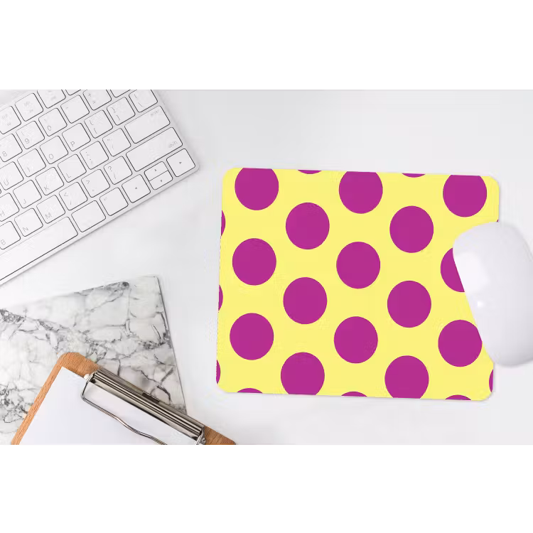 Muismat - Dots - Klassiek - Geel — 2