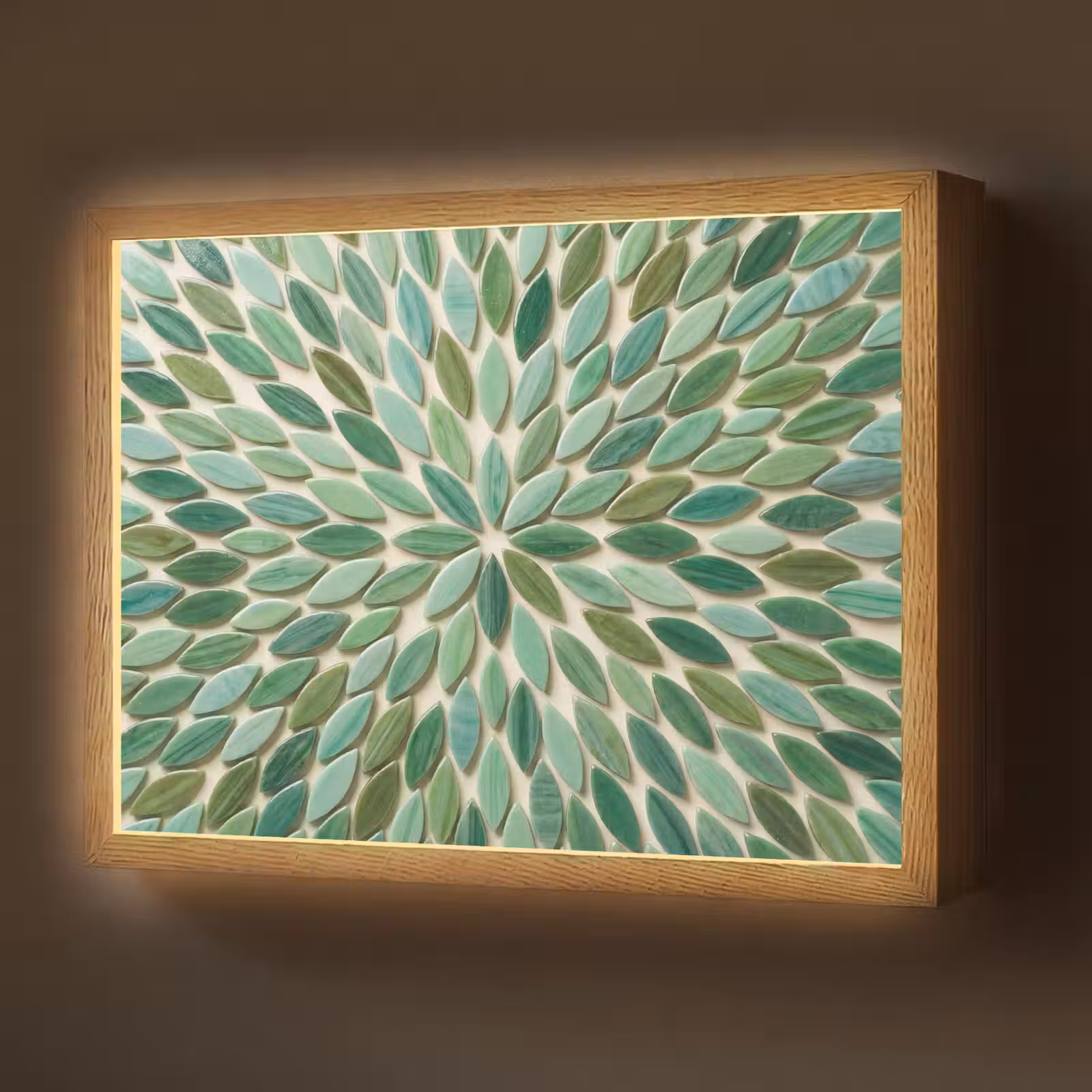 Lightbox - Wandlamp - Patroon - Blad - Groen - Abstract — 1