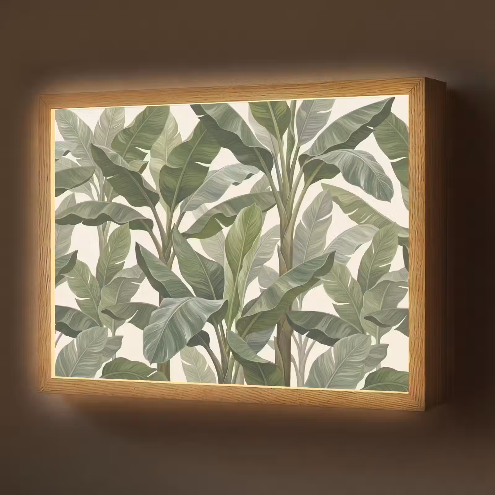 Lightbox - Wandlamp - Planten - Bladeren - Tropisch - Groen — 1