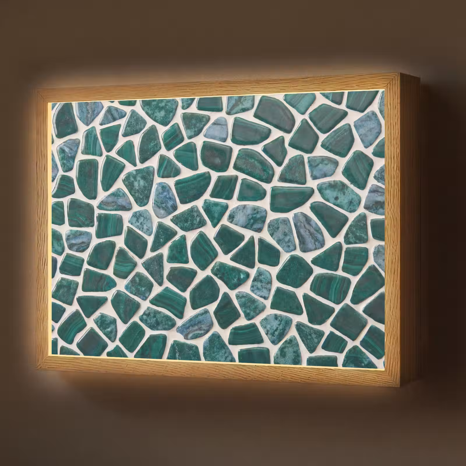 Lightbox - Wandlamp - Textuur - Steen - Groen - Abstract - Patroon — 1
