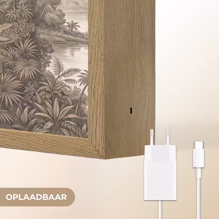 Lightbox - Wandlamp - Landschap - Rivier - Boot - Tropisch - Vintage — 7