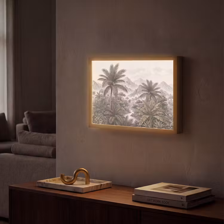 Lightbox - Wandlamp - Natuur - Bergen - Rivier - Tropisch - Vintage — 2