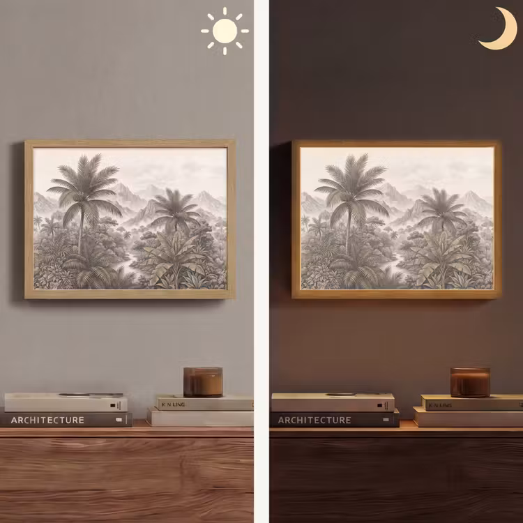 Lightbox - Wandlamp - Natuur - Bergen - Rivier - Tropisch - Vintage — 6