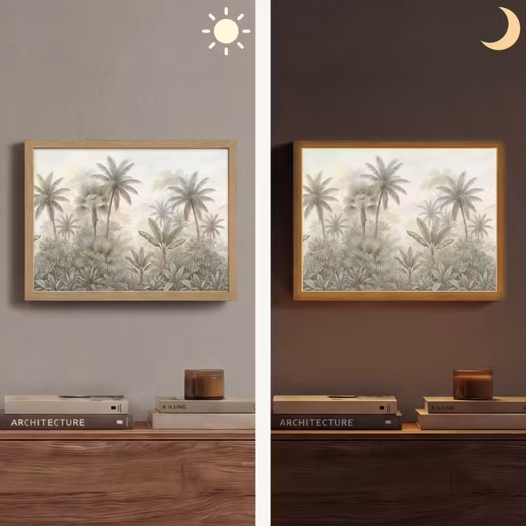 Lightbox - Wandlamp - Natuur - Tropisch bos - Landschap - Aquarel - Groen — 6