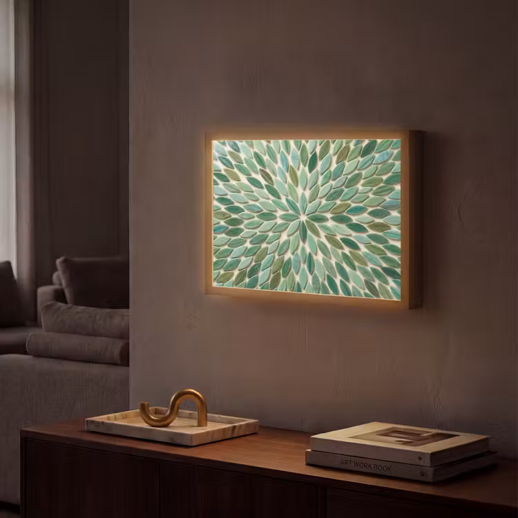 Lightbox - Wandlamp - Patroon - Blad - Groen - Abstract — 2