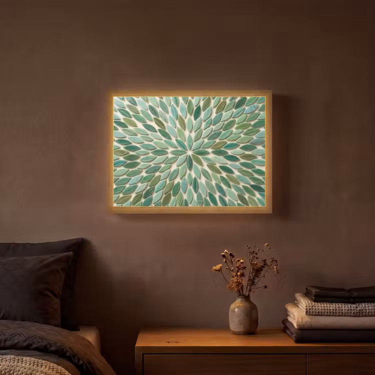 Lightbox - Wandlamp - Patroon - Blad - Groen - Abstract — 3