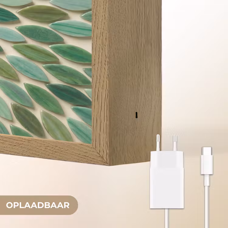 Lightbox - Wandlamp - Patroon - Blad - Groen - Abstract — 7