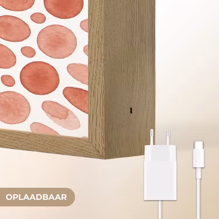 Lightbox - Wandlamp - Patroon - Cirkels - Abstract - Modern - Rood — 7