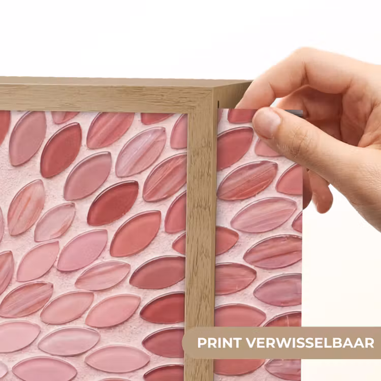 Lightbox - Wandlamp - Patroon - Mozaïek - Ovaal - Abstract - Roze — 5
