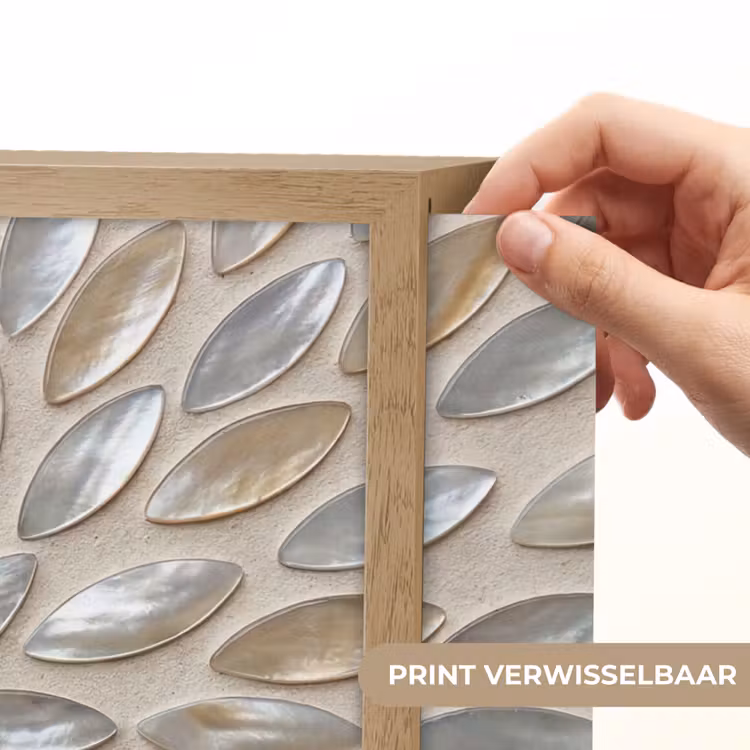 Lightbox - Wandlamp - Patroon - Ovaal - Glanzend - Abstract - Beige — 5