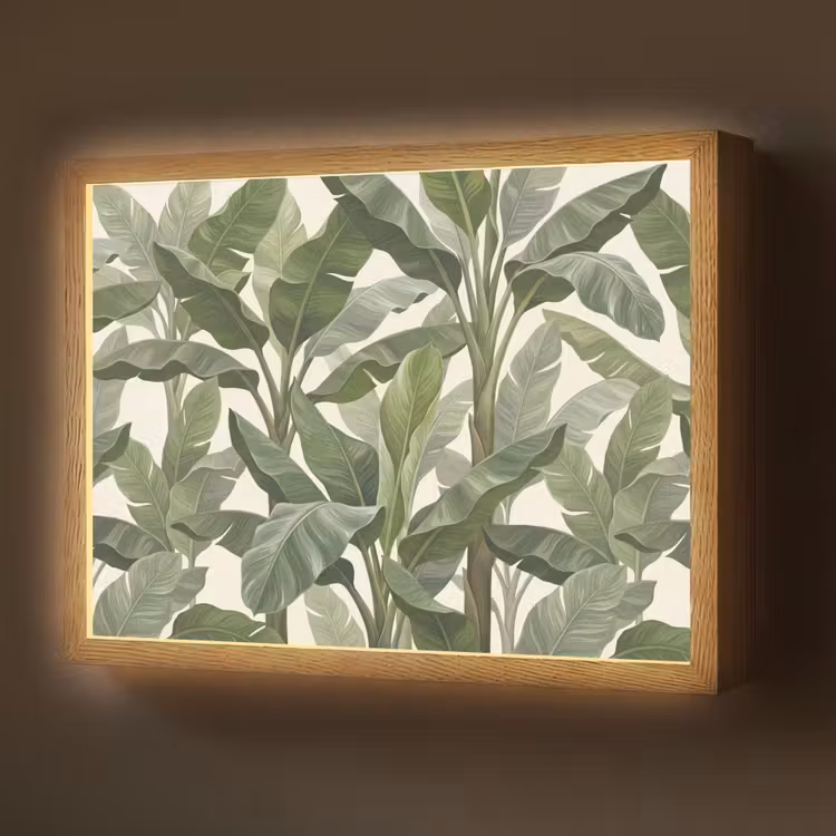 Lightbox - Wandlamp - Planten - Bladeren - Tropisch - Groen — 1
