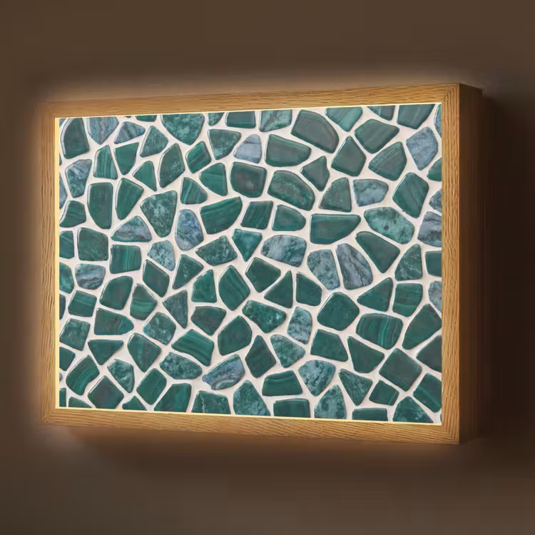 Lightbox - Wandlamp - Textuur - Steen - Groen - Abstract - Patroon — 1