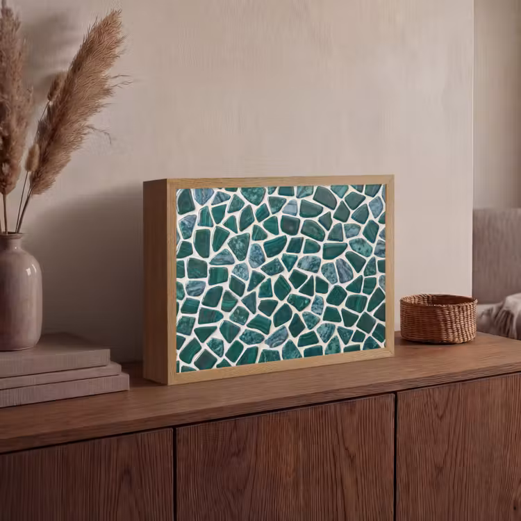 Lightbox - Wandlamp - Textuur - Steen - Groen - Abstract - Patroon — 4
