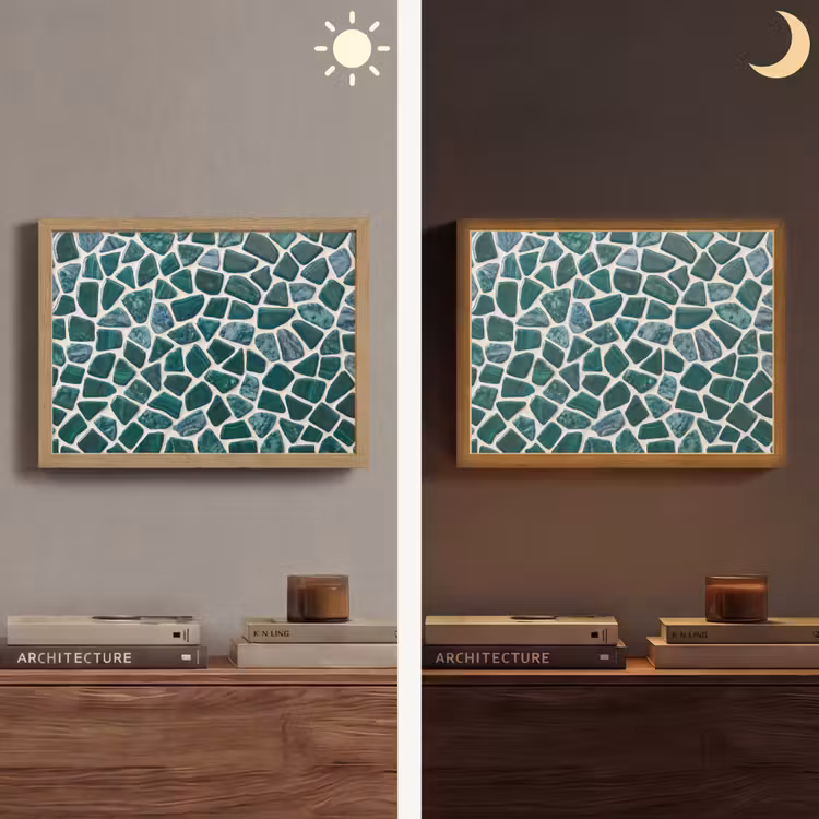Lightbox - Wandlamp - Textuur - Steen - Groen - Abstract - Patroon — 6