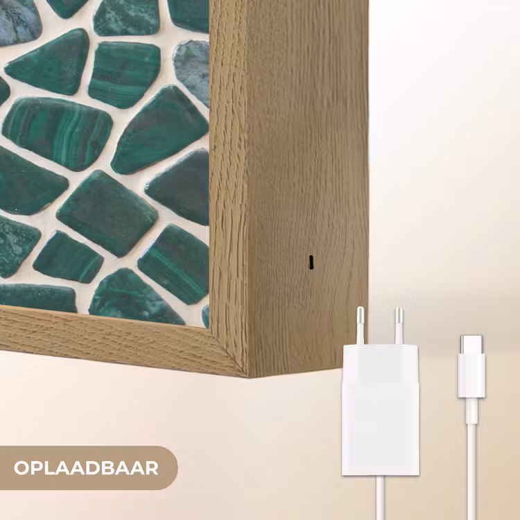 Lightbox - Wandlamp - Textuur - Steen - Groen - Abstract - Patroon — 7