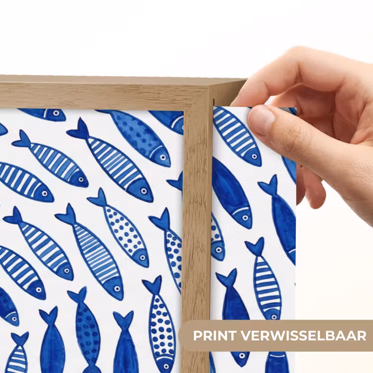 Lightbox - Wandlamp - Vis - Patroon - Onderwater - Abstract - Blauw — 5