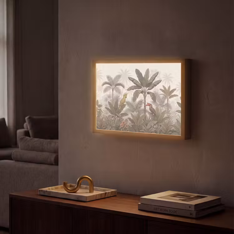 Lightbox - Wandlamp - Vogel - Jungle - Tropisch - Illustratie - Groen — 2