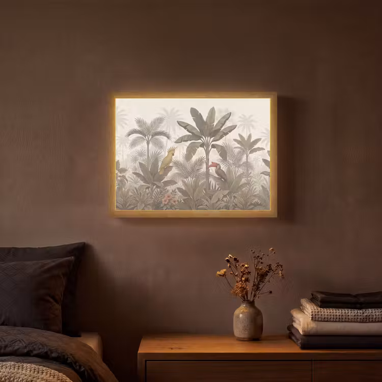 Lightbox - Wandlamp - Vogel - Jungle - Tropisch - Illustratie - Groen — 3