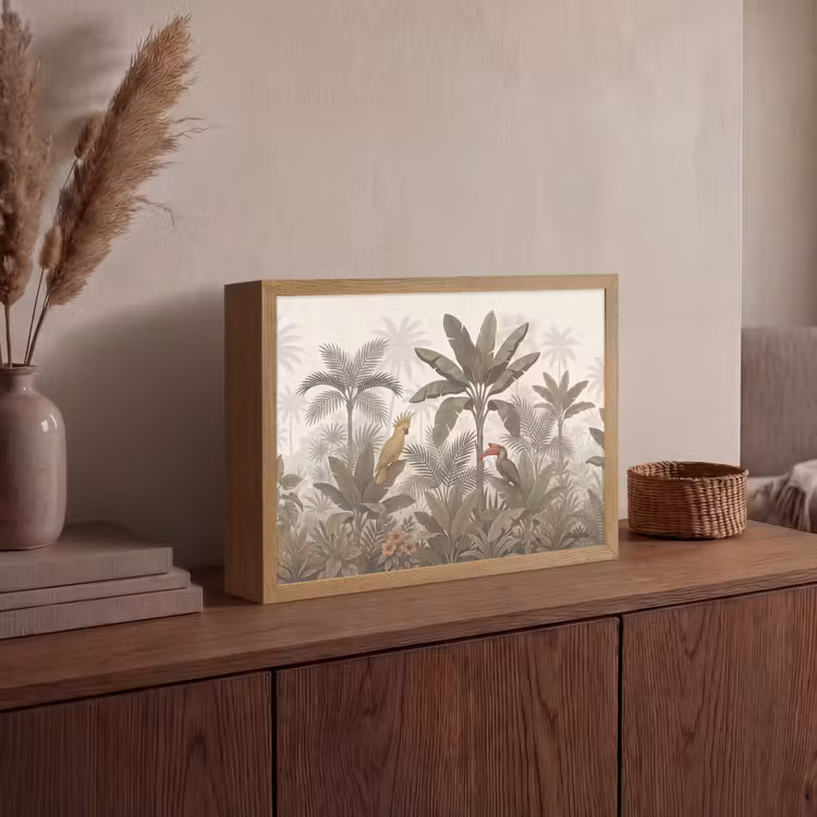 Lightbox - Wandlamp - Vogel - Jungle - Tropisch - Illustratie - Groen — 4