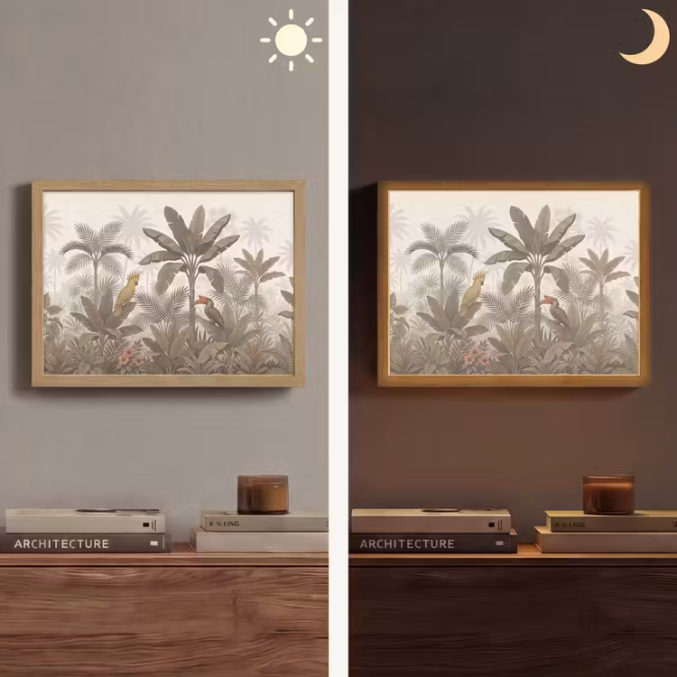 Lightbox - Wandlamp - Vogel - Jungle - Tropisch - Illustratie - Groen — 6