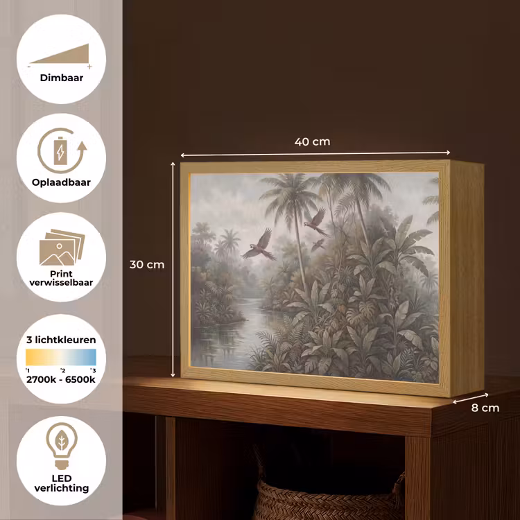 Lightbox - Wandlamp - Vogel - Vliegend - Tropisch - Landschap - Klassiek — 10