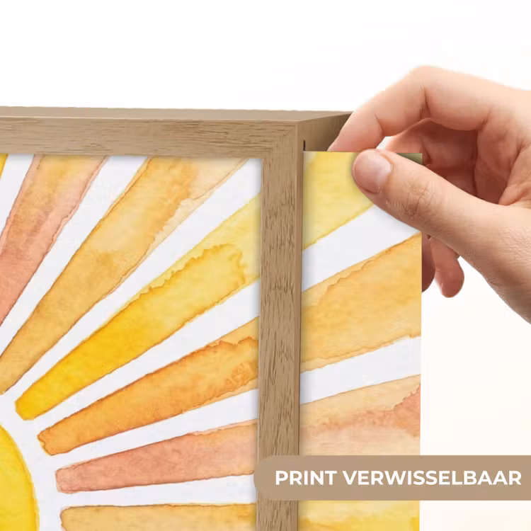Lightbox - Wandlamp - Zon - Stralen - Aquarel - Geel - Abstract — 5