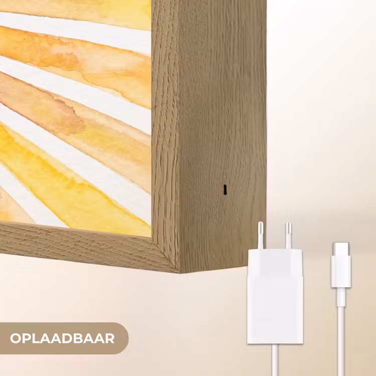 Lightbox - Wandlamp - Zon - Stralen - Aquarel - Geel - Abstract — 7
