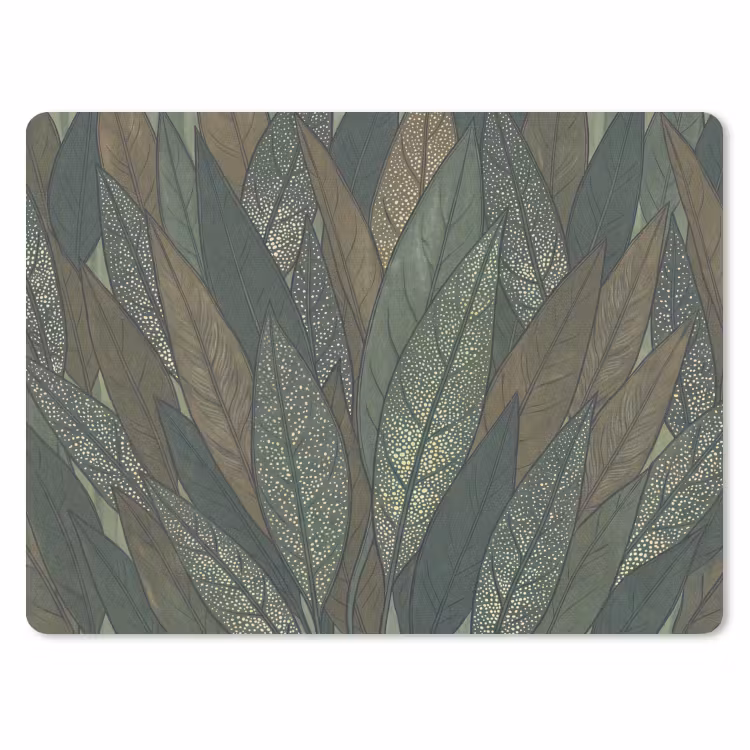 Muismat - Bladeren - Patroon - Gestippeld - Natuur - Groen — 1