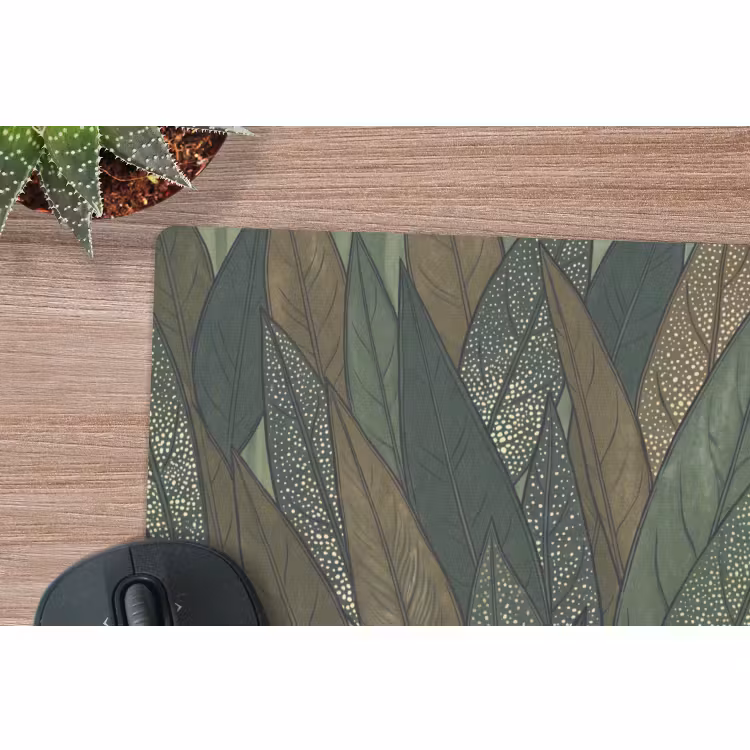 Muismat - Bladeren - Patroon - Gestippeld - Natuur - Groen — 4