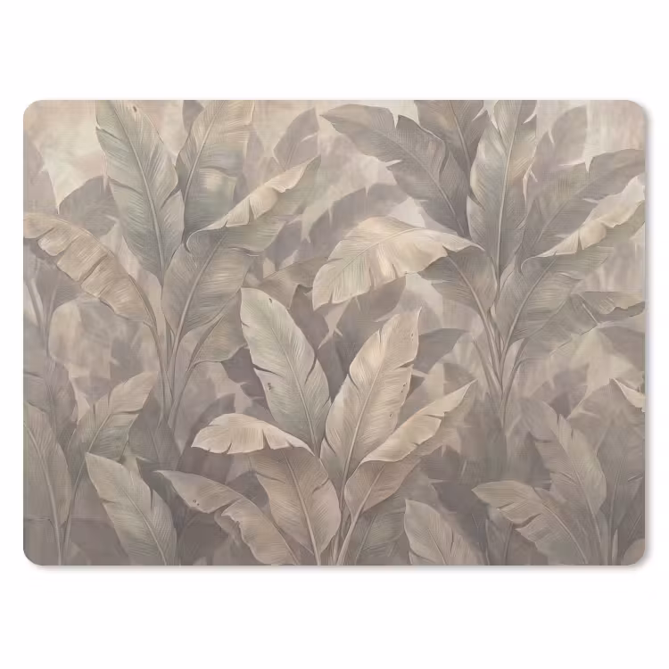 Muismat - Bladeren - Tropisch - Natuur - Modern - Beige — 1