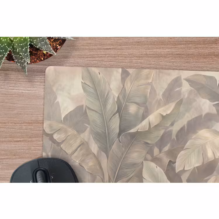 Muismat - Bladeren - Tropisch - Natuur - Modern - Beige — 4