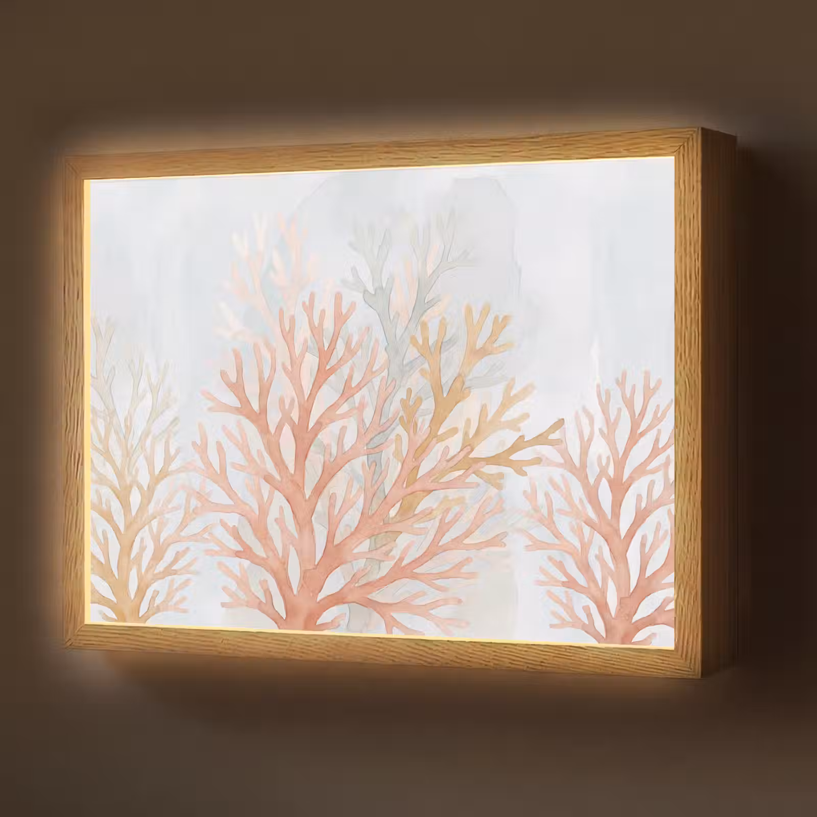 Lightbox - Wandlamp - Natuur - Abstract - Aquarel - Organisch - Warm — 1