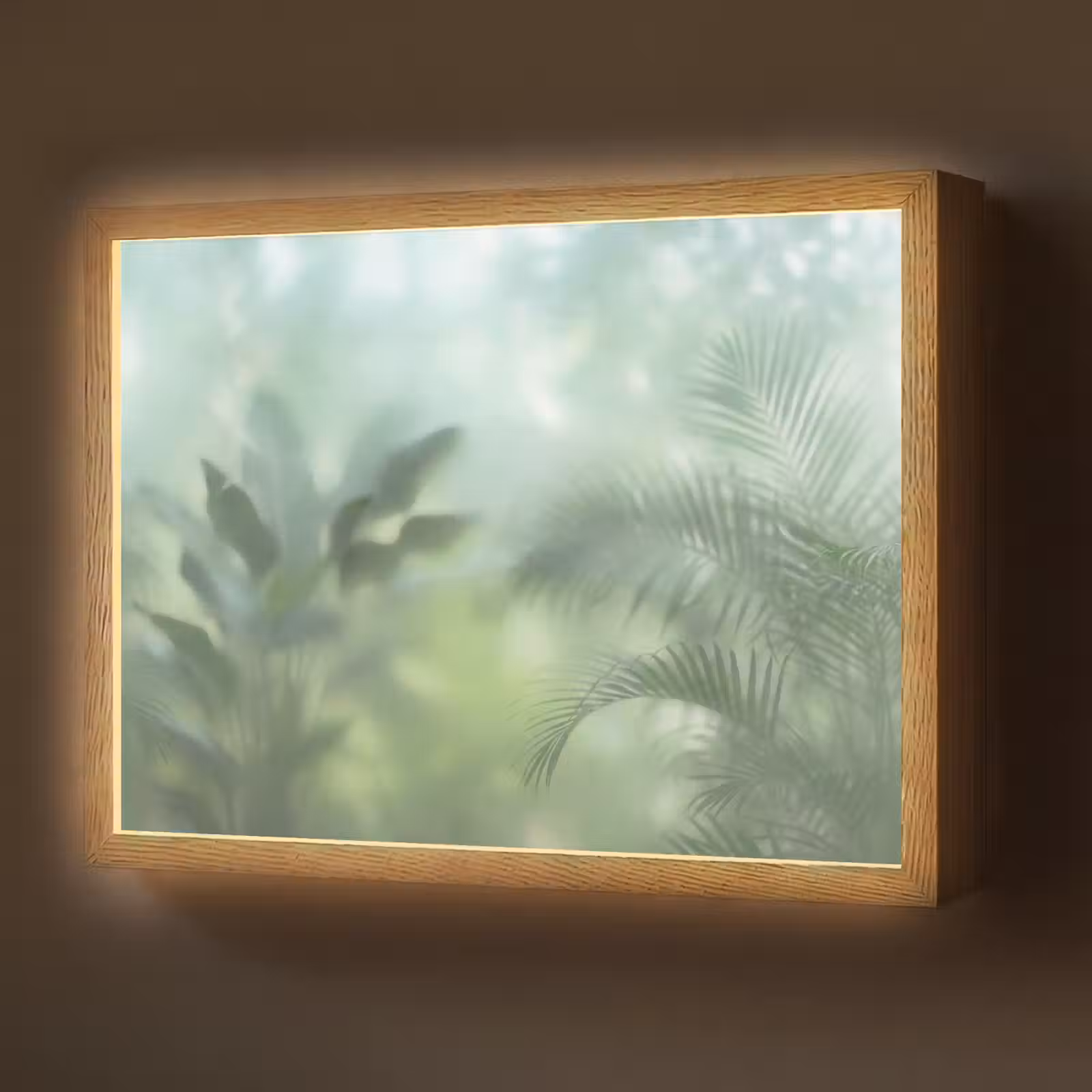 Lightbox - Wandlamp - Natuur - Vervaagd - Groen - Abstract - Modern — 1