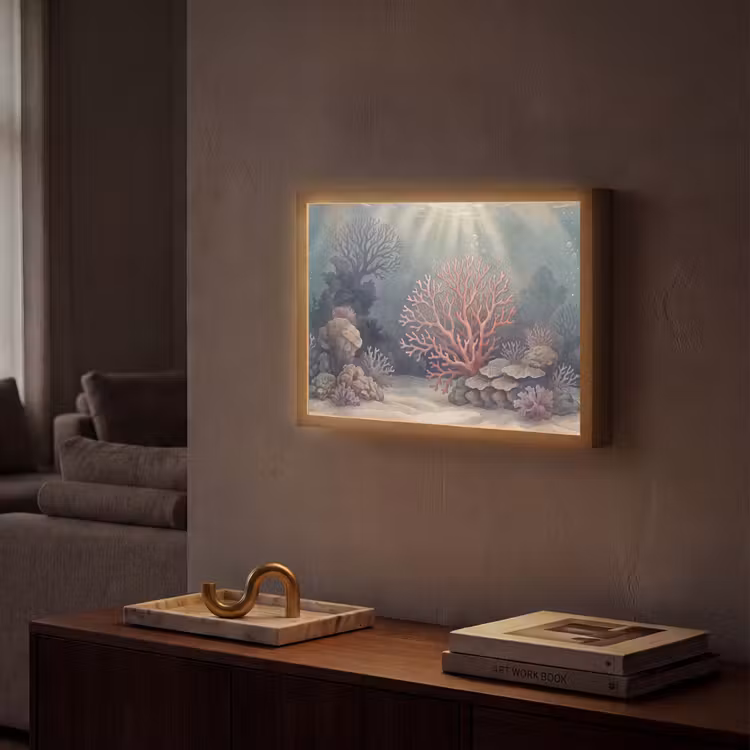 Lightbox - Wandlamp - Koraal - Onderwater - Natuur - Roze — 2