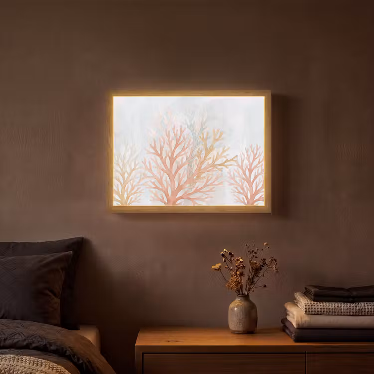 Lightbox - Wandlamp - Natuur - Abstract - Aquarel - Organisch - Warm — 3