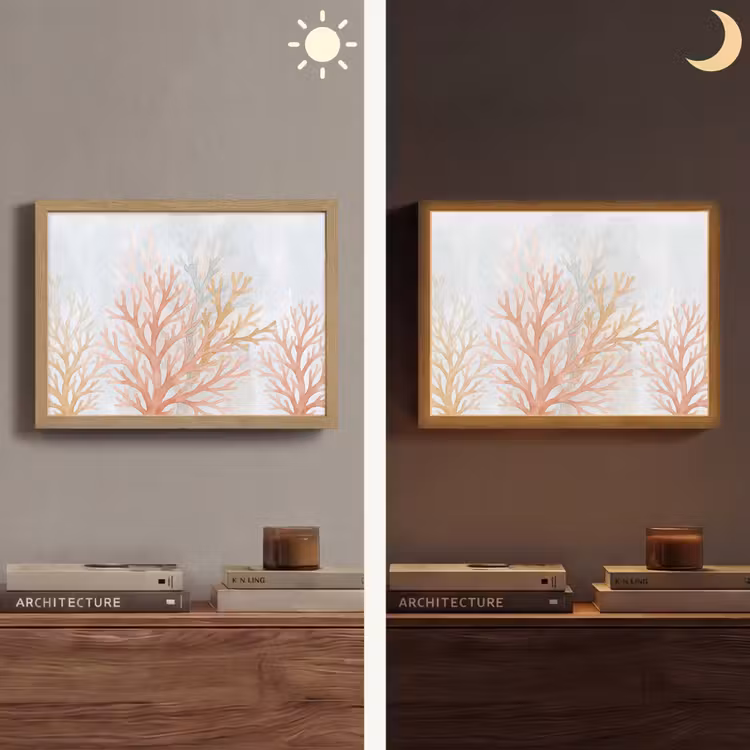 Lightbox - Wandlamp - Natuur - Abstract - Aquarel - Organisch - Warm — 6