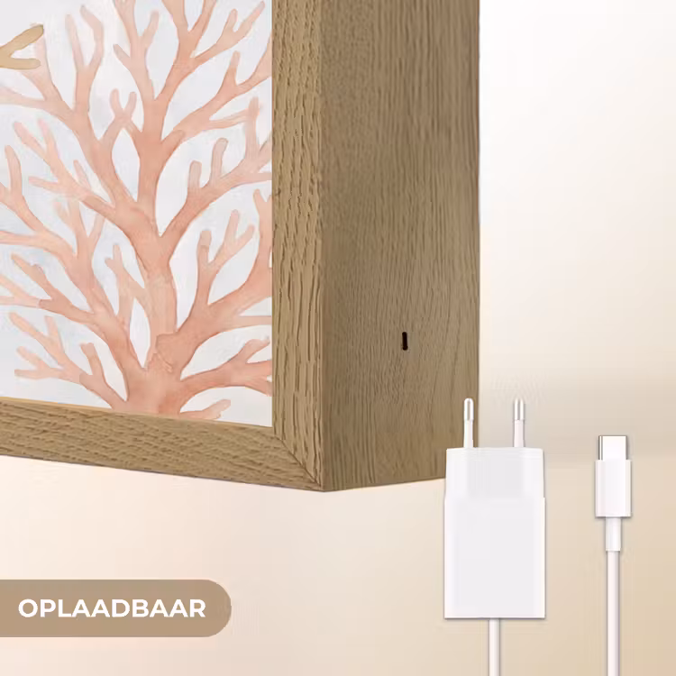 Lightbox - Wandlamp - Natuur - Abstract - Aquarel - Organisch - Warm — 7