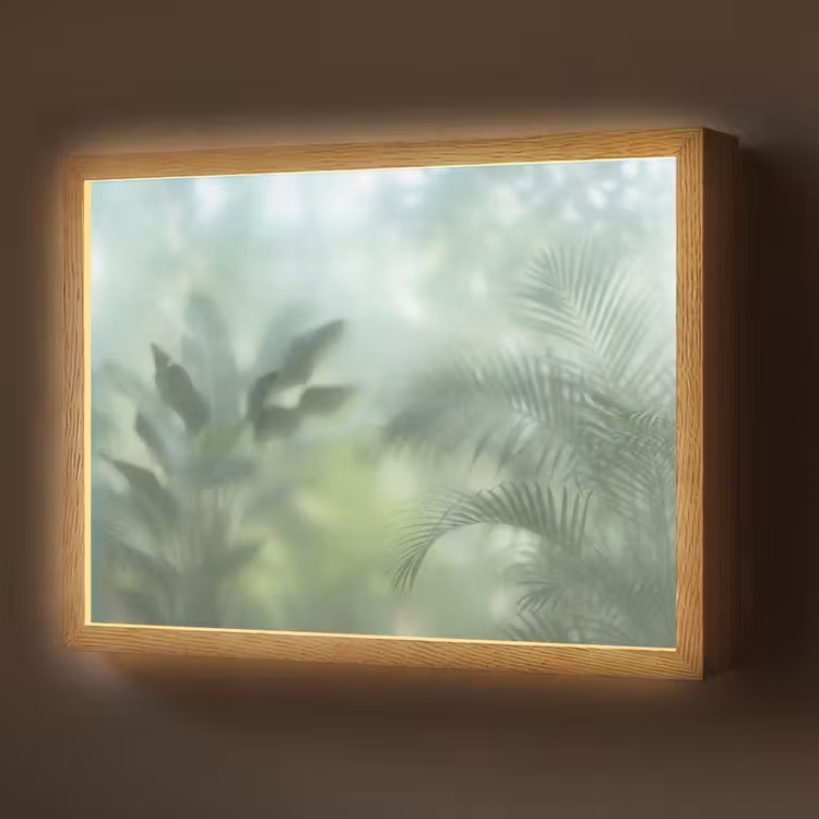 Lightbox - Wandlamp - Natuur - Vervaagd - Groen - Abstract - Modern — 1