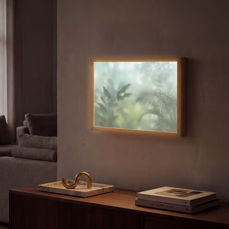 Lightbox - Wandlamp - Natuur - Vervaagd - Groen - Abstract - Modern — 2