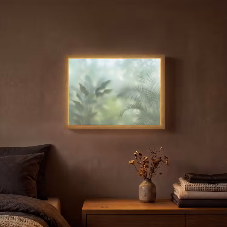 Lightbox - Wandlamp - Natuur - Vervaagd - Groen - Abstract - Modern — 3