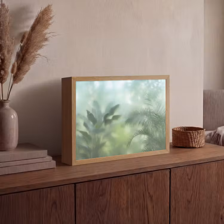 Lightbox - Wandlamp - Natuur - Vervaagd - Groen - Abstract - Modern — 4