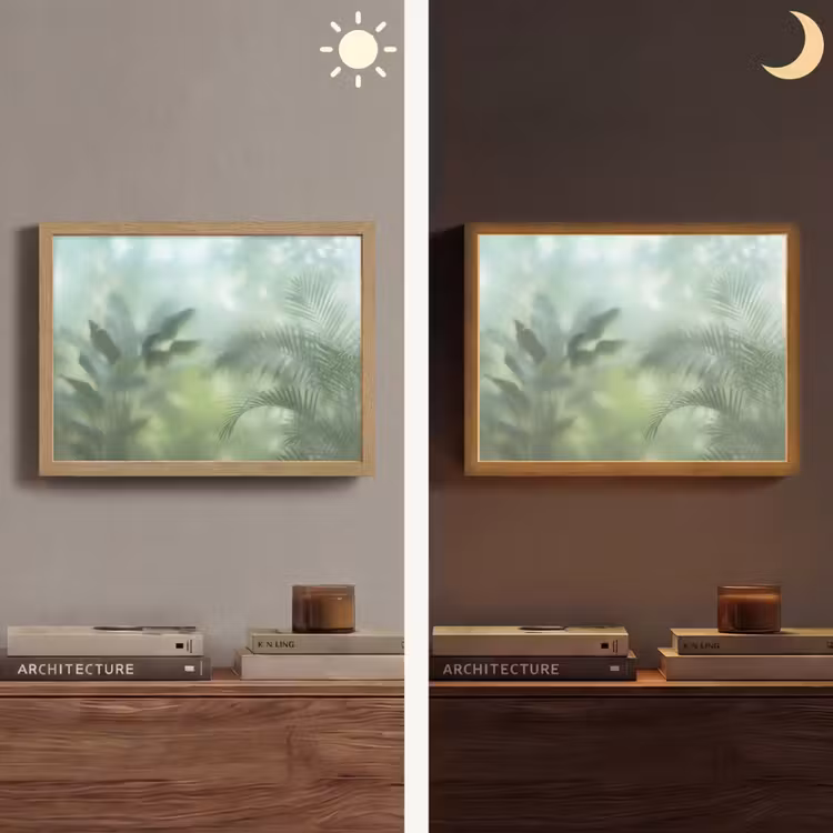 Lightbox - Wandlamp - Natuur - Vervaagd - Groen - Abstract - Modern — 6