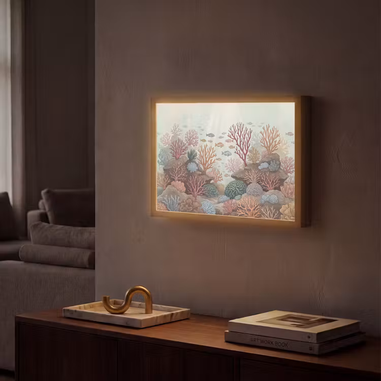 Lightbox - Wandlamp - Onderwater - Koraal - Vis - Natuur — 2