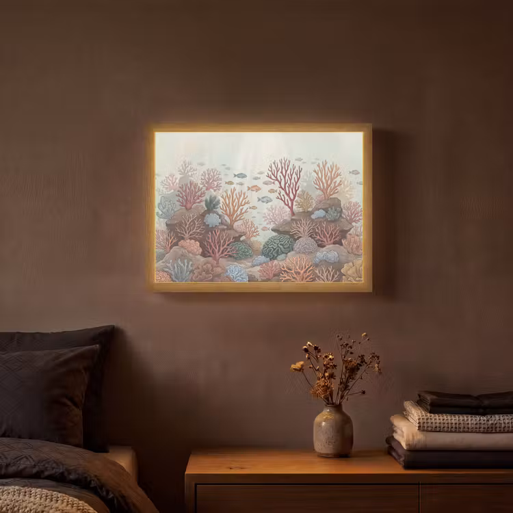 Lightbox - Wandlamp - Onderwater - Koraal - Vis - Natuur — 3