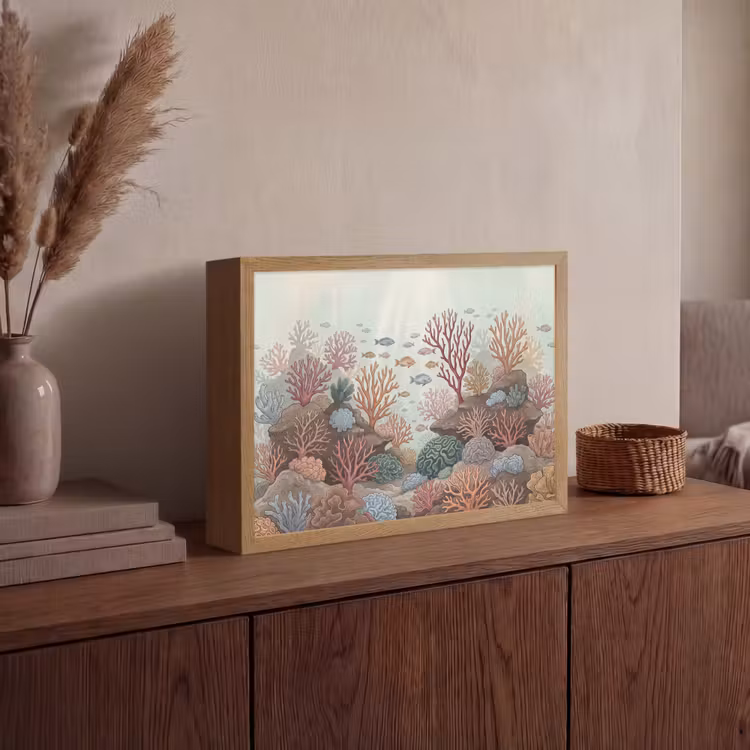 Lightbox - Wandlamp - Onderwater - Koraal - Vis - Natuur — 4