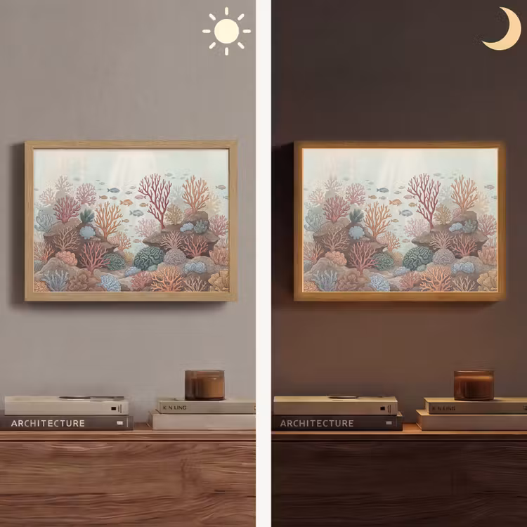 Lightbox - Wandlamp - Onderwater - Koraal - Vis - Natuur — 6