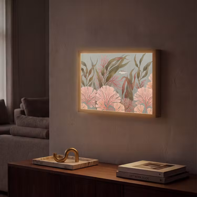 Lightbox - Wandlamp - Onderwater - Planten - Vis - Vintage - Groen — 2